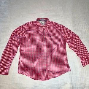 American Eagle button down XL - red/white